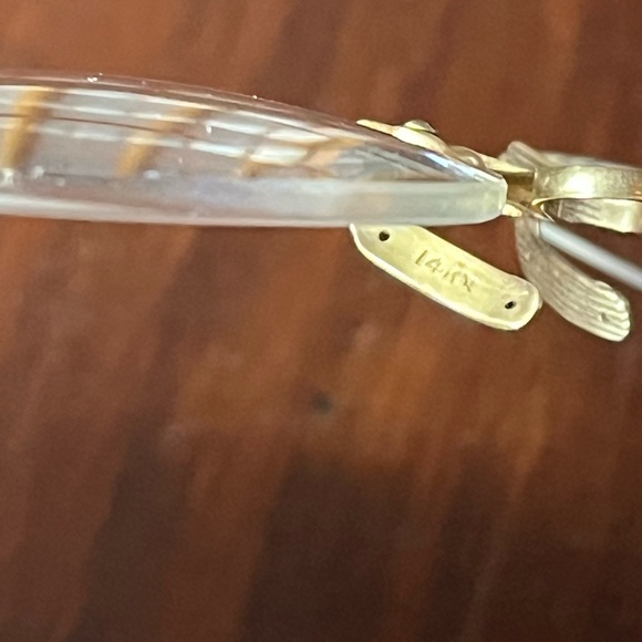 Antique 14k pince-nez glasses pinch nose 4" - Picture 6 of 6